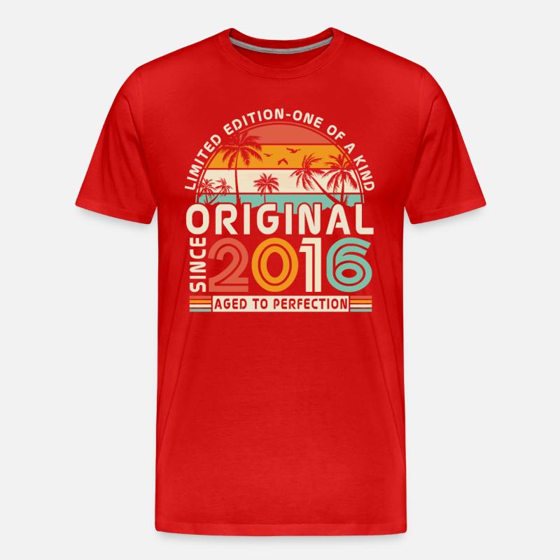 Legendäres 2016er Jahrgangsgeschenk - Männer Premium Bio T-Shirt - Rot