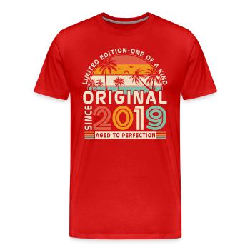 Legendary gift: vintage 2019 - Men's Premium Organic T-Shirt - red - Front - Damien (186cm)