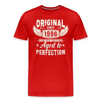 Legendary 1996 birthday - Men's Premium Organic T-Shirt - red - Front - Damien (186cm)