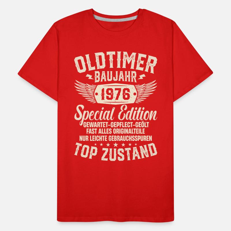 Nostalgie-Geschenk '76er Oldtimer Männer Premium Bio T-Shirt