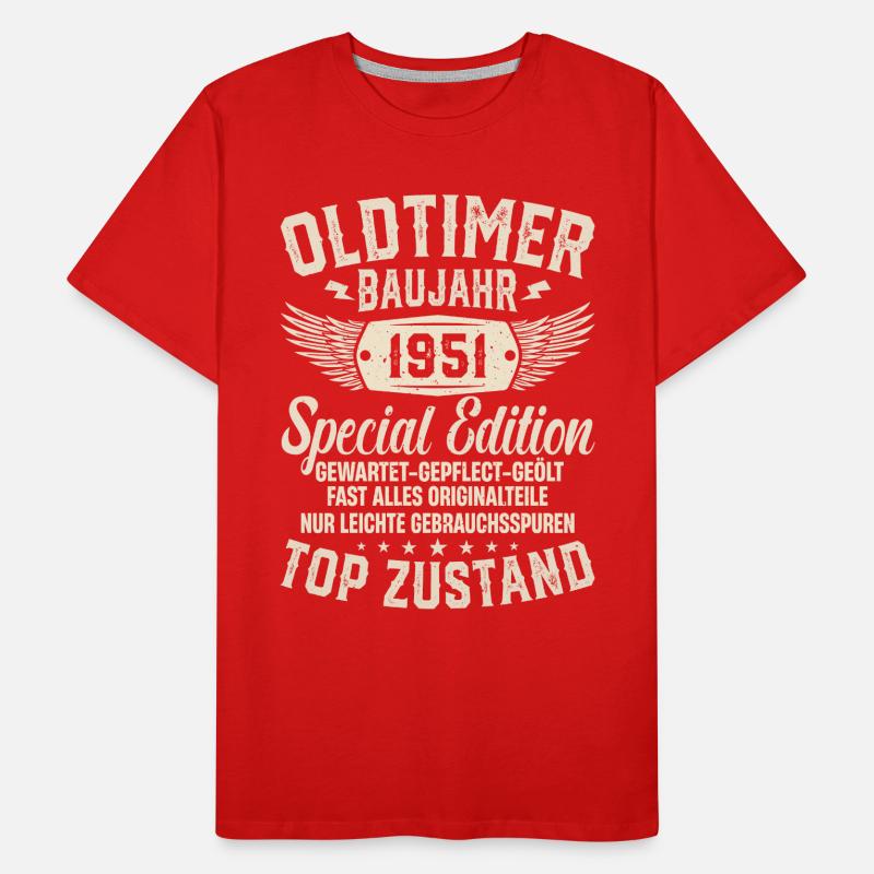1951 Oldtimer Geburtstagsgeschenk Männer Premium Bio T-Shirt