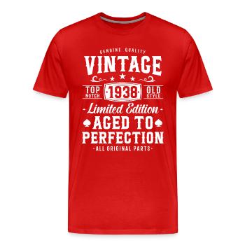 Vintage 1938 Geschenkideen - Männer Premium Bio T-Shirt - Rot - Vorne - Damien (186cm)