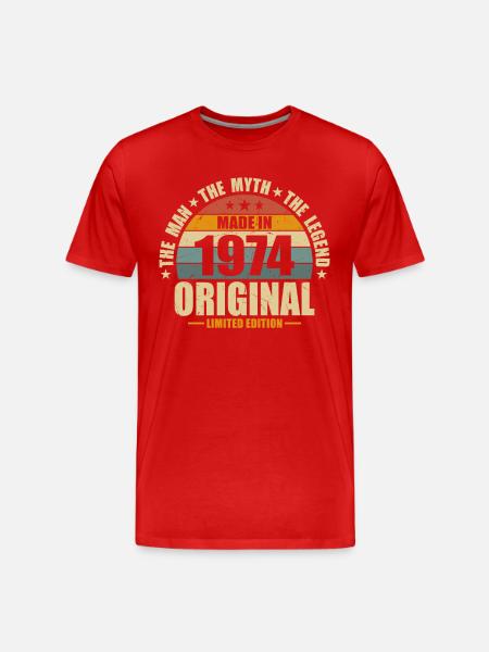 Myth of 1974: Limited Edition - Men's Premium Organic T-Shirt - red