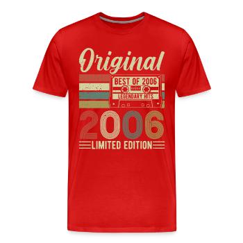 Vintage 2006 Birthday Legend - Men's Premium Organic T-Shirt - red - Front - Damien (186cm)