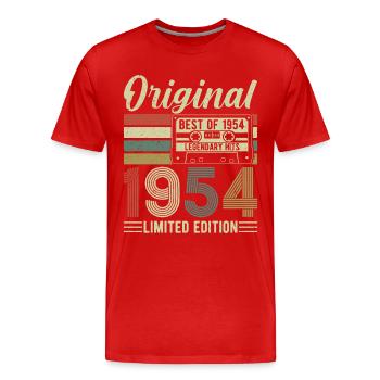 1954 - A Year of Legends - Men's Premium Organic T-Shirt - red - Front - Damien (186cm)