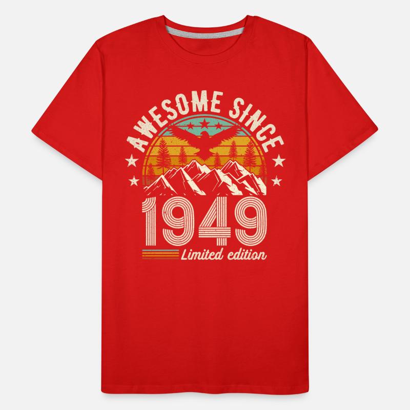 Annata 1949 Compleanno Maglietta ecologica premium da uomo