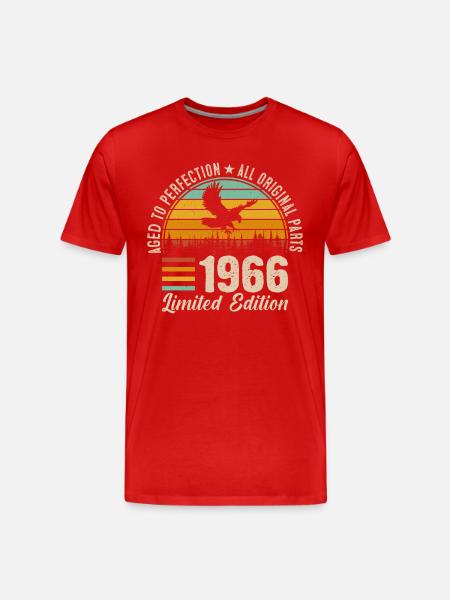 1966 Birthday Jubilee 58 Years - Men's Premium Organic T-Shirt - red