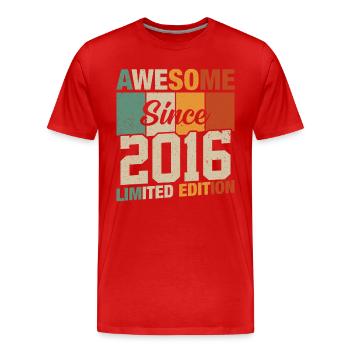 Born Legends 2016 - Men's Premium Organic T-Shirt - red - Front - Damien (186cm)