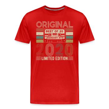 Legendary vintage 2020 - Men's Premium Organic T-Shirt - red - Front - Damien (186cm)