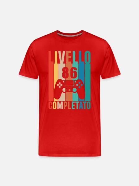 Level 86 Unlocked 86 Birthday - Men's Premium Organic T-Shirt - red