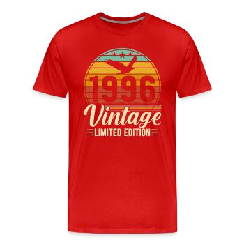 1996 Geburtstagsgeschenk 1996 Jahrgang 1996 Geschenk - Männer Premium Bio T-Shirt - Rot - Vorne - Damien (186cm)