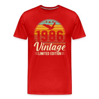 Stilvolles 1986 Geburtstagsjubiläum - Männer Premium Bio T-Shirt - Rot - Vorne - Damien (186cm)