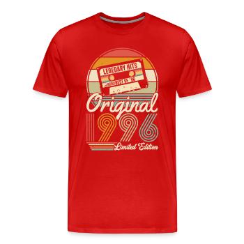 1996 Geburtstagsgeschenk 1996 Jahrgang 1996 Geschenk - Männer Premium Bio T-Shirt - Rot - Vorne - Damien (186cm)