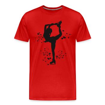 Patinage artistique Patinage sur glace Patinage artistique - T-shirt bio Premium Homme - rouge - Devant - Damien (186cm)