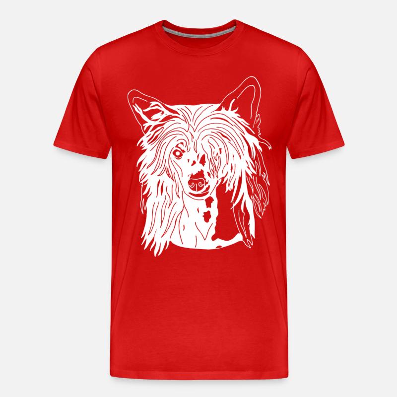 Chinesischer Schopfhund - Männer Premium Bio T-Shirt - Rot