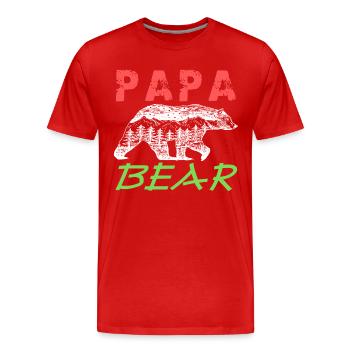 Vatertag - Vatertag - Männer Premium Bio T-Shirt - Rot - Vorne - Damien (186cm)