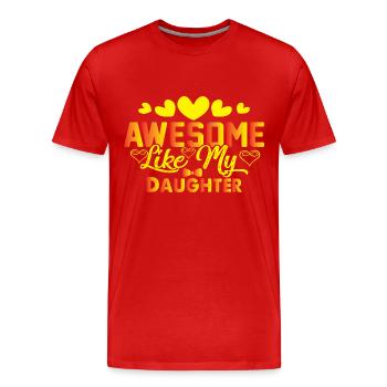 Vatertag - Männer Premium Bio T-Shirt - Rot - Vorne - Damien (186cm)