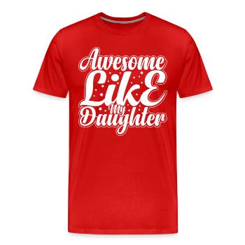 Vatertag - Männer Premium Bio T-Shirt - Rot - Vorne - Damien (186cm)
