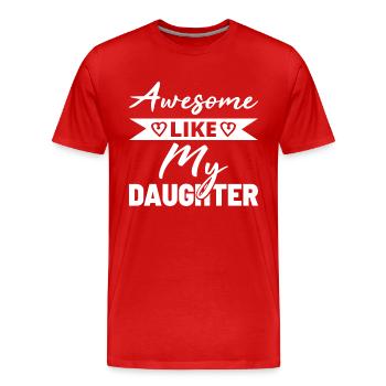 Vatertag - Männer Premium Bio T-Shirt - Rot - Vorne - Damien (186cm)