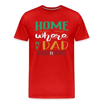 Fête des Pères - T-shirt bio Premium Homme - rouge - Devant - Damien (186cm)