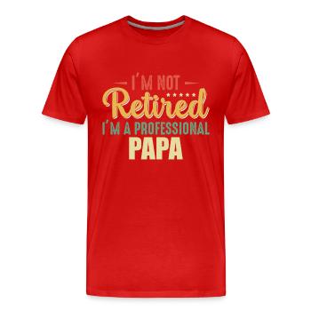 Fête des Pères - T-shirt bio Premium Homme - rouge - Devant - Damien (186cm)