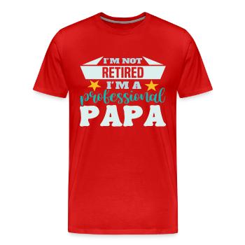 Fête des Pères - T-shirt bio Premium Homme - rouge - Devant - Damien (186cm)