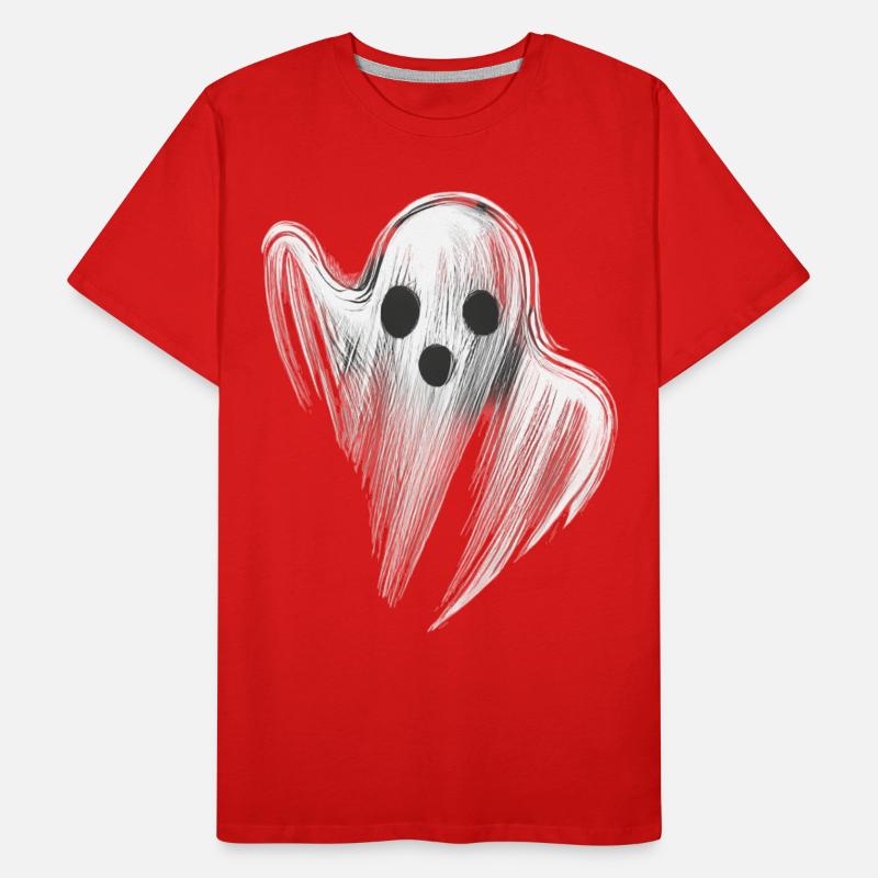 STYLIZED SCARY GHOST Men's Premium Organic T-Shirt