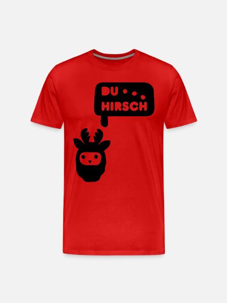 vous Hirsch - T-shirt bio Premium Homme - rouge