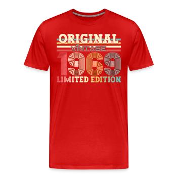 Original 1969 Jahrgang 1969 Geburtstag 1969 - Männer Premium Bio T-Shirt - Rot - Vorne - Damien (186cm)