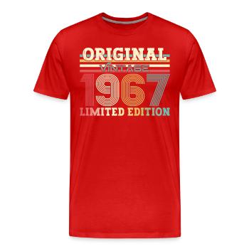 Original 1967 Jahrgang 1967 Geburtstag 1967 - Männer Premium Bio T-Shirt - Rot - Vorne - Damien (186cm)