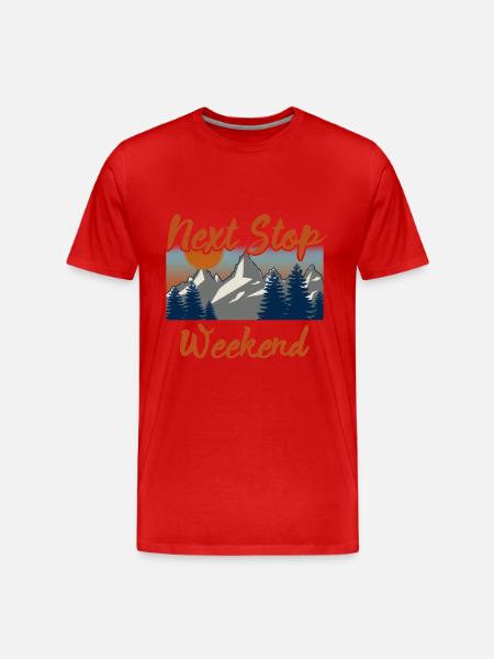 Next stop weekend T-shirt - Men's Premium Organic T-Shirt - red