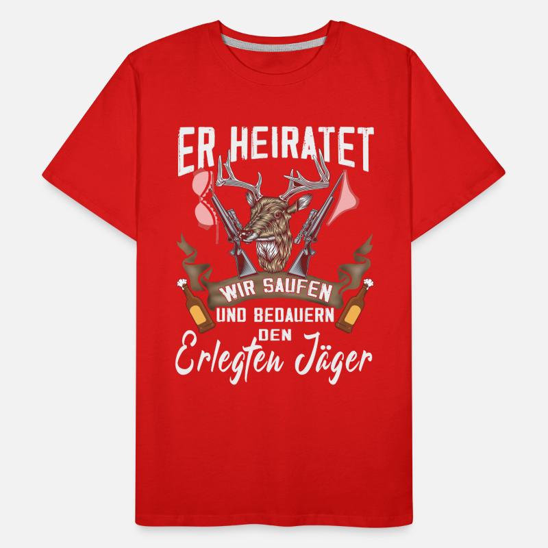 Jäger Bräutigam Jagd Junggesellenabschied JGA Männer Premium Bio T-Shirt