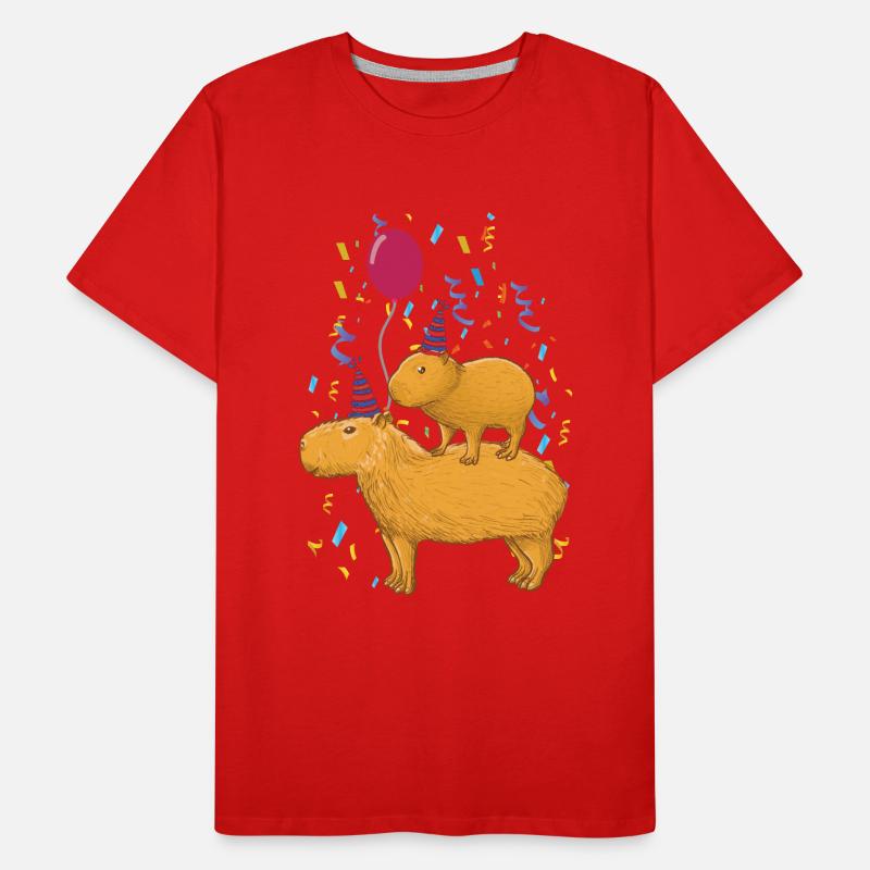 Anniversaire de Capybara T-shirt bio Premium Homme