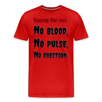 Vampire fan fakt - Men's Premium Organic T-Shirt - red - Front - Damien (186cm)