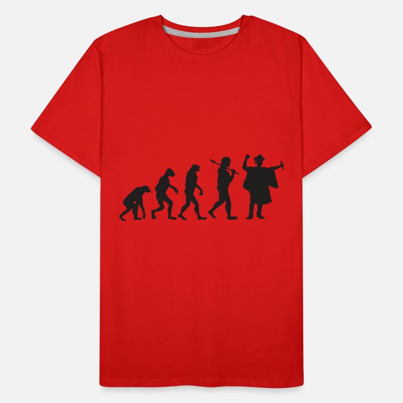 Abschlussfeier - Evolution - Geschenk Männer Premium Bio T-Shirt