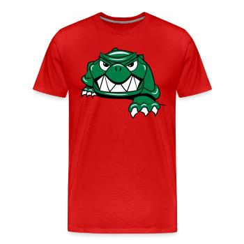tortue horreur - T-shirt bio Premium Homme - rouge - Devant - Damien (186cm)
