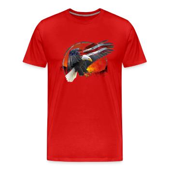 kl_linedance32b - T-shirt bio Premium Homme - rouge - Devant - Damien (186cm)