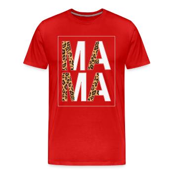 1984 Léopard 40e anniversaire 40e Imprimé animal 1983 - T-shirt bio Premium Homme - rouge - Devant - Damien (186cm)