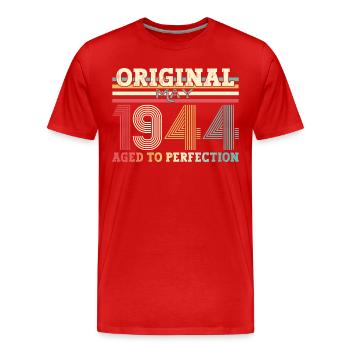 Original mai 1944 Vintage 1944 anniversaire 1944 - T-shirt bio Premium Homme - rouge - Devant - Damien (186cm)