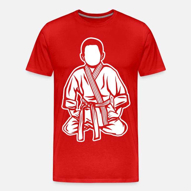 Judo Junge - Männer Premium Bio T-Shirt - Rot
