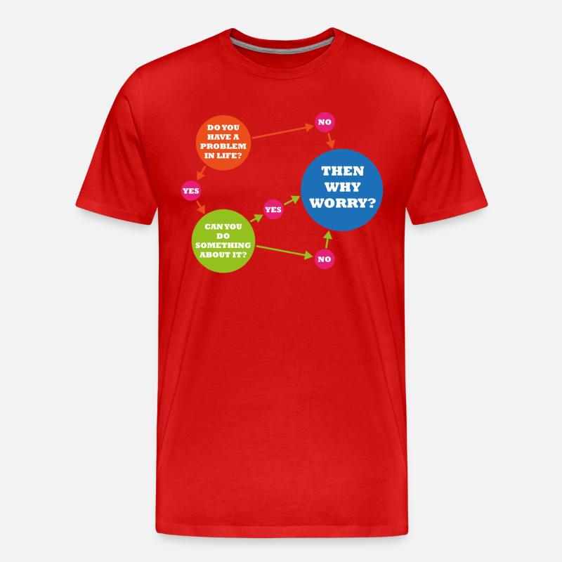 Then why worry - Männer Premium Bio T-Shirt - Rot