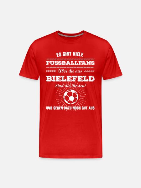Bielefeld - Männer Premium Bio T-Shirt - Rot