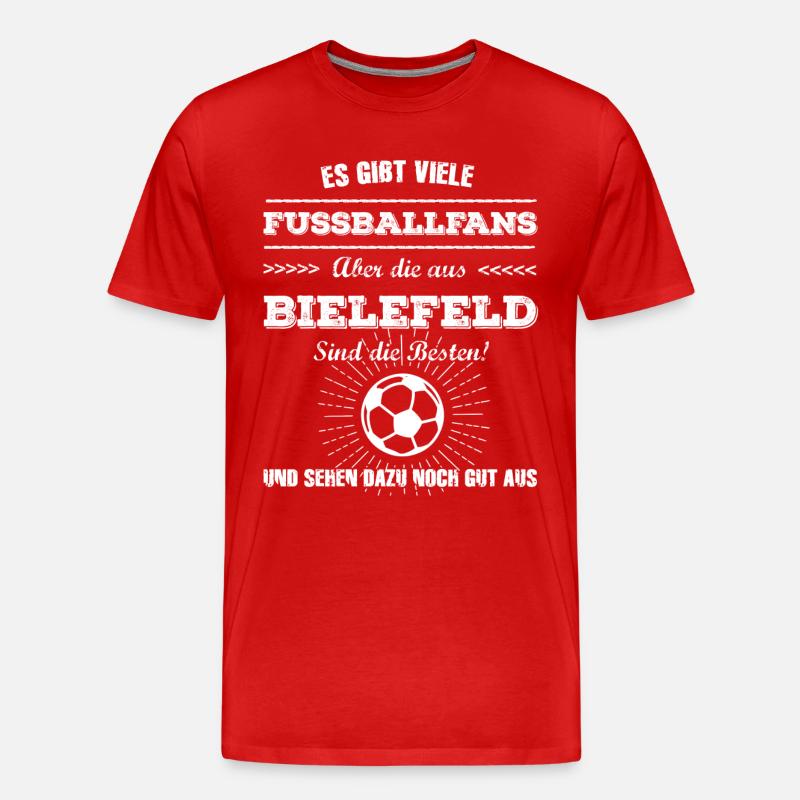 Bielefeld - Männer Premium Bio T-Shirt - Rot