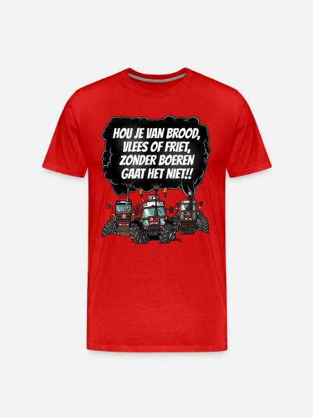 bread tshirt 3x brown - Men's Premium Organic T-Shirt - red