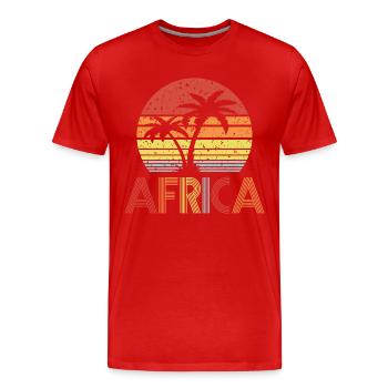 Afrique - T-shirt bio Premium Homme - rouge - Devant - Damien (186cm)