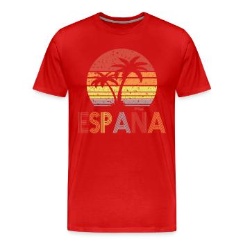 Spanien - Männer Premium Bio T-Shirt - Rot - Vorne - Damien (186cm)
