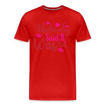 Cadeau d’esthéticienne - maquilleuse - maquilleuse - T-shirt bio Premium Homme - rouge - Devant - Damien (186cm)
