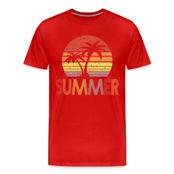 Summer - Männer Premium Bio T-Shirt - Rot - Vorne - Damien (186cm)