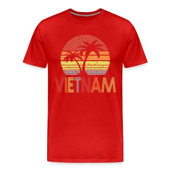 Vietnam - Männer Premium Bio T-Shirt - Rot - Vorne - Damien (186cm)