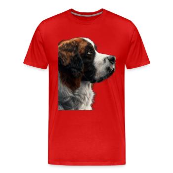 Bernhardiner - Männer Premium Bio T-Shirt - Rot - Vorne - Damien (186cm)